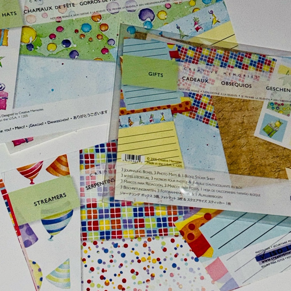 Scrapbook Stickers Y2K Creative Memories Birthday Stickers Junk Journaling